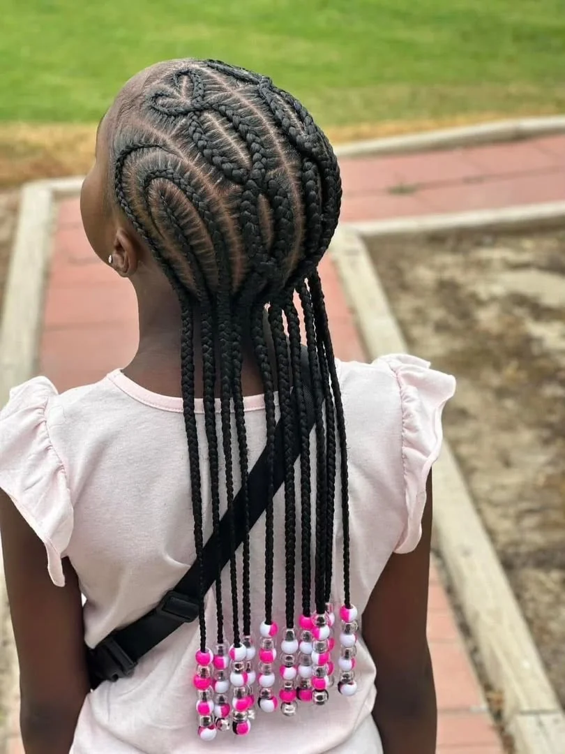 Kids Cornrows with Extensions — photo 2 at SS BRAIDS GH Accra