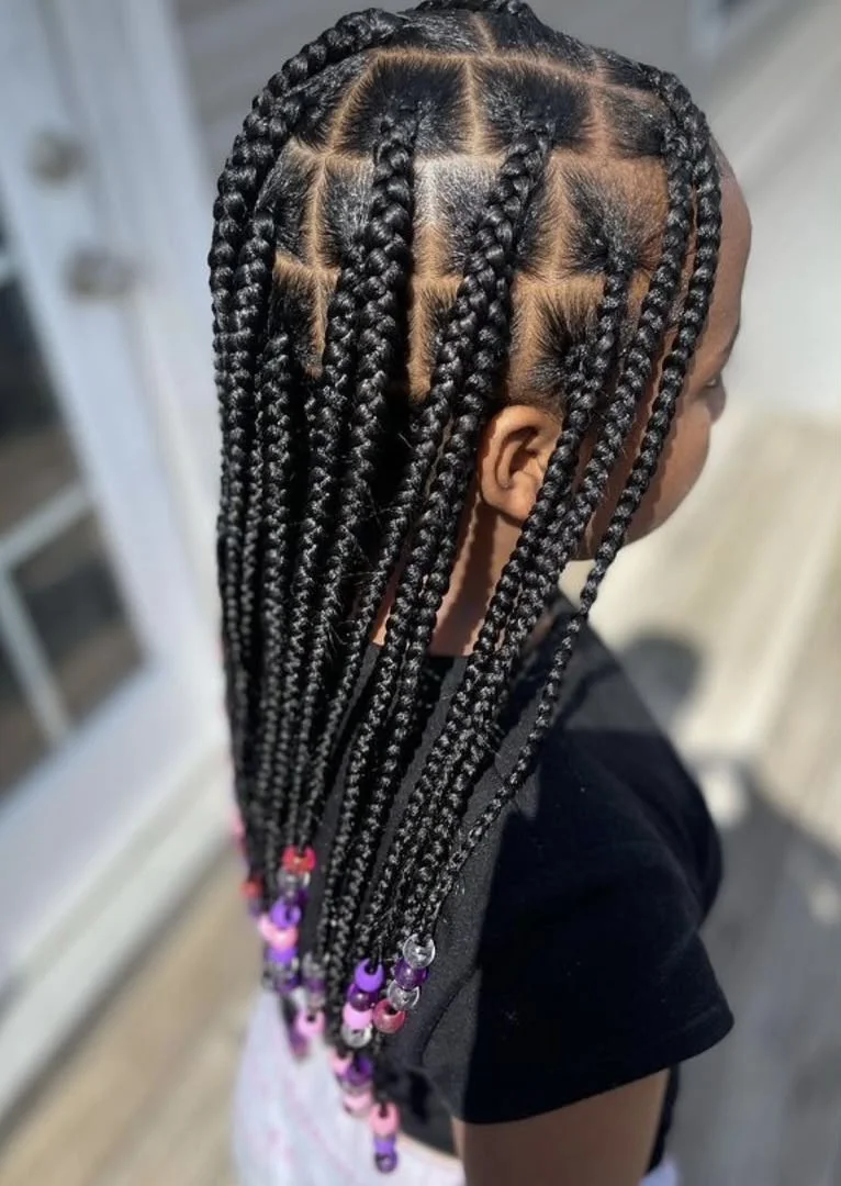 Kids Knotless Braids at SS BRAIDS GH (ssbraidsgh)