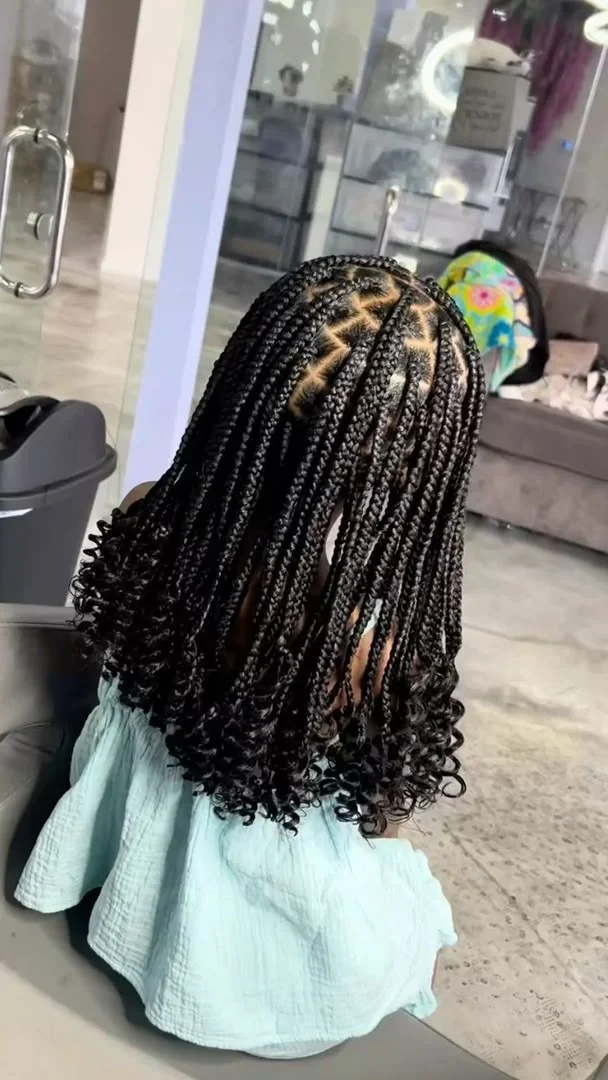 Kids Knotless Braids — photo 2 at SS BRAIDS GH Accra