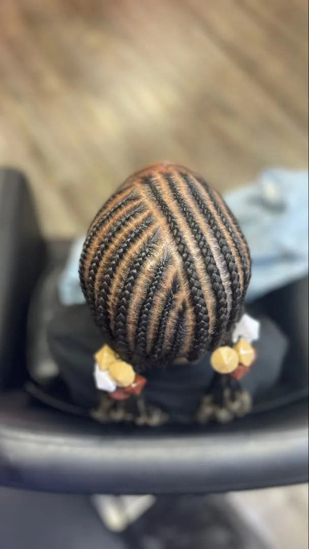 Kids Natural Hair Cornrows — photo 2 at SS BRAIDS GH Accra