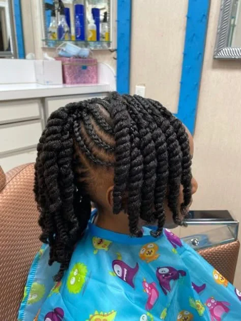 Kids Natural Hair Twists — photo 2 at SS BRAIDS GH Accra