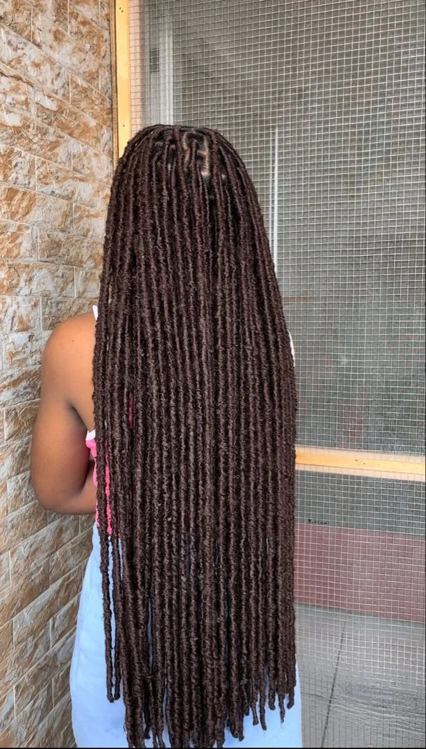 Flexible lightweight soft locs installation — photo 2 at SS BRAIDS GH Accra