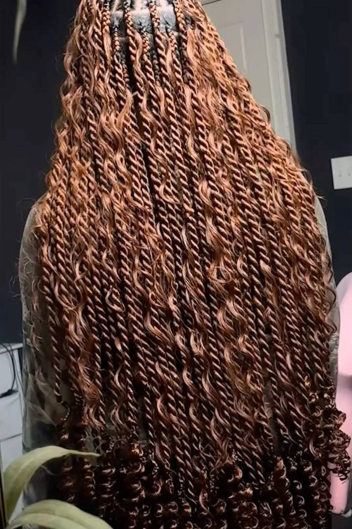 Textured bohemian passion twists - SS BRAIDS GH (ssbraidsgh) Accra