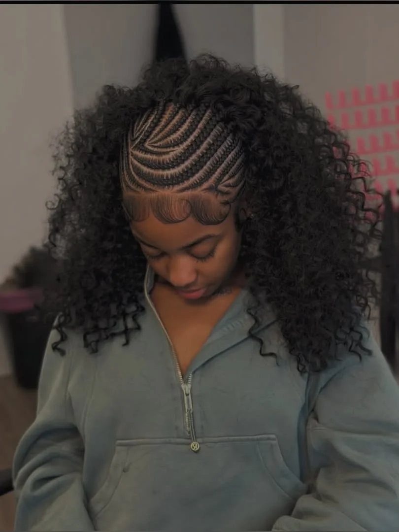 Sleek designer braids with signature parting lines — photo 3 at SS BRAIDS GH Accra
