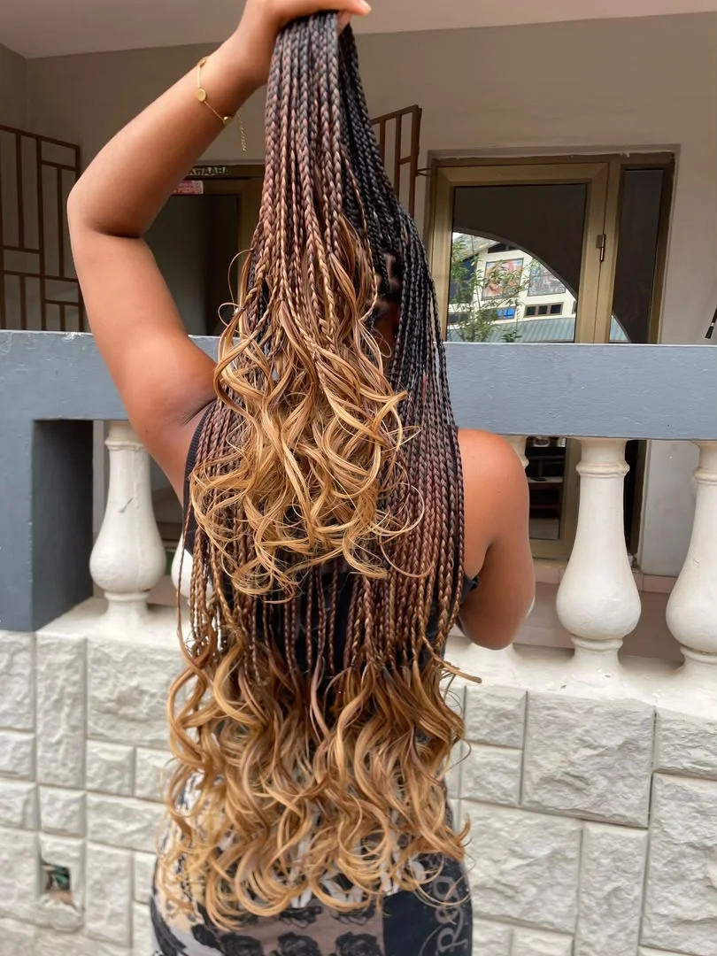 Intricately twisted spiral braids with a stunning sculptural finish — photo 2 at SS BRAIDS GH Accra