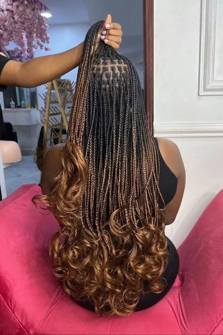 Intricately twisted spiral braids with a stunning sculptural finish — photo 3 at SS BRAIDS GH Accra